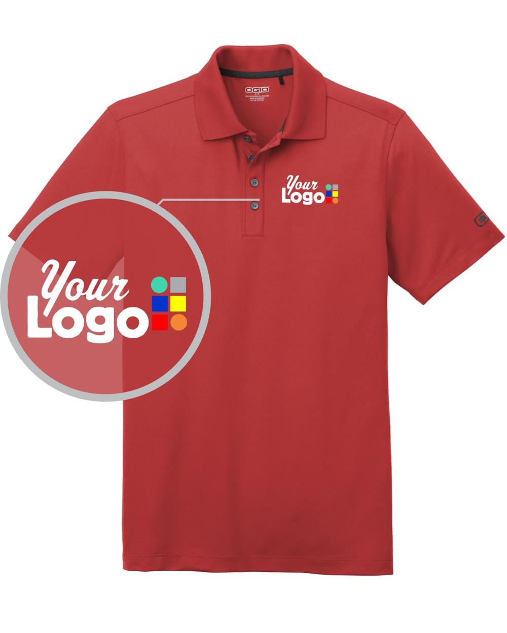 Ogio S/S Limit Custom Golf Shirt, color: Ripped Red