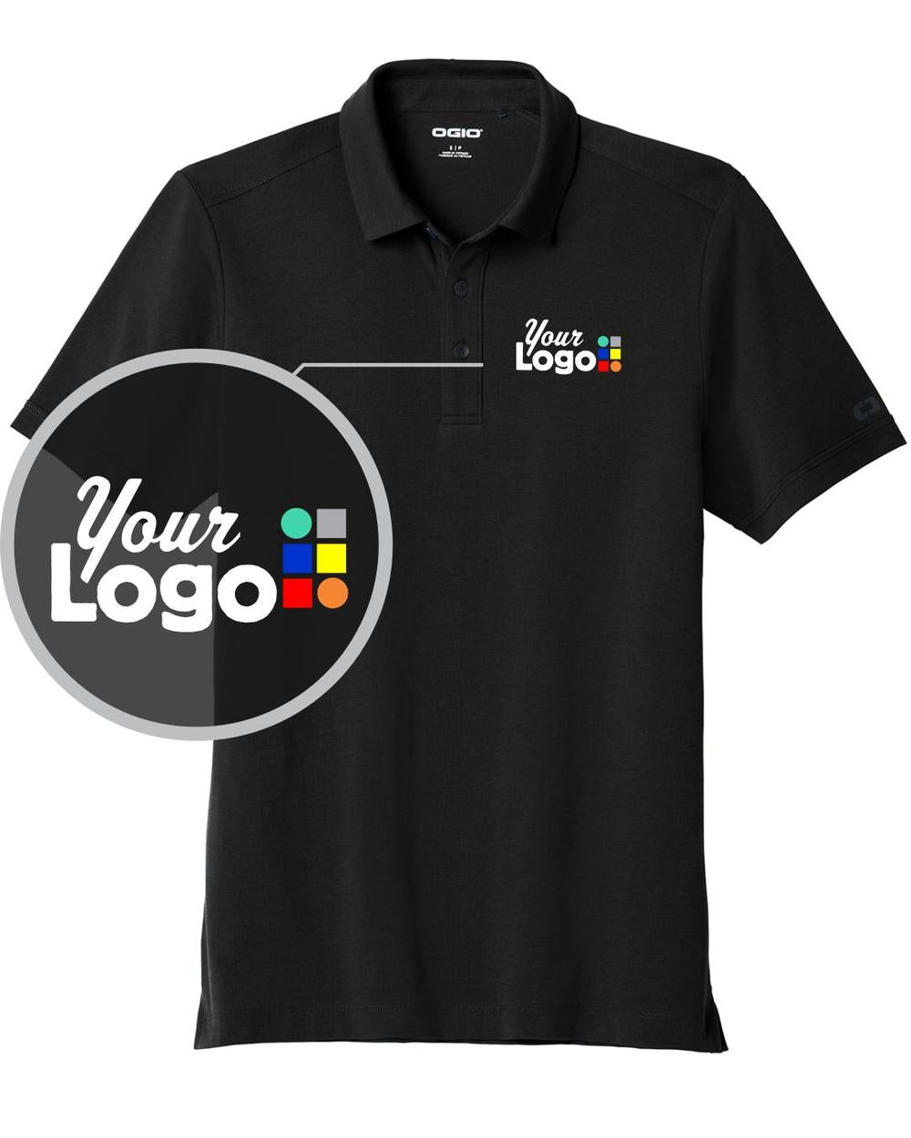 Ogio S/S Limit Custom Golf Shirt, color: Blacktop