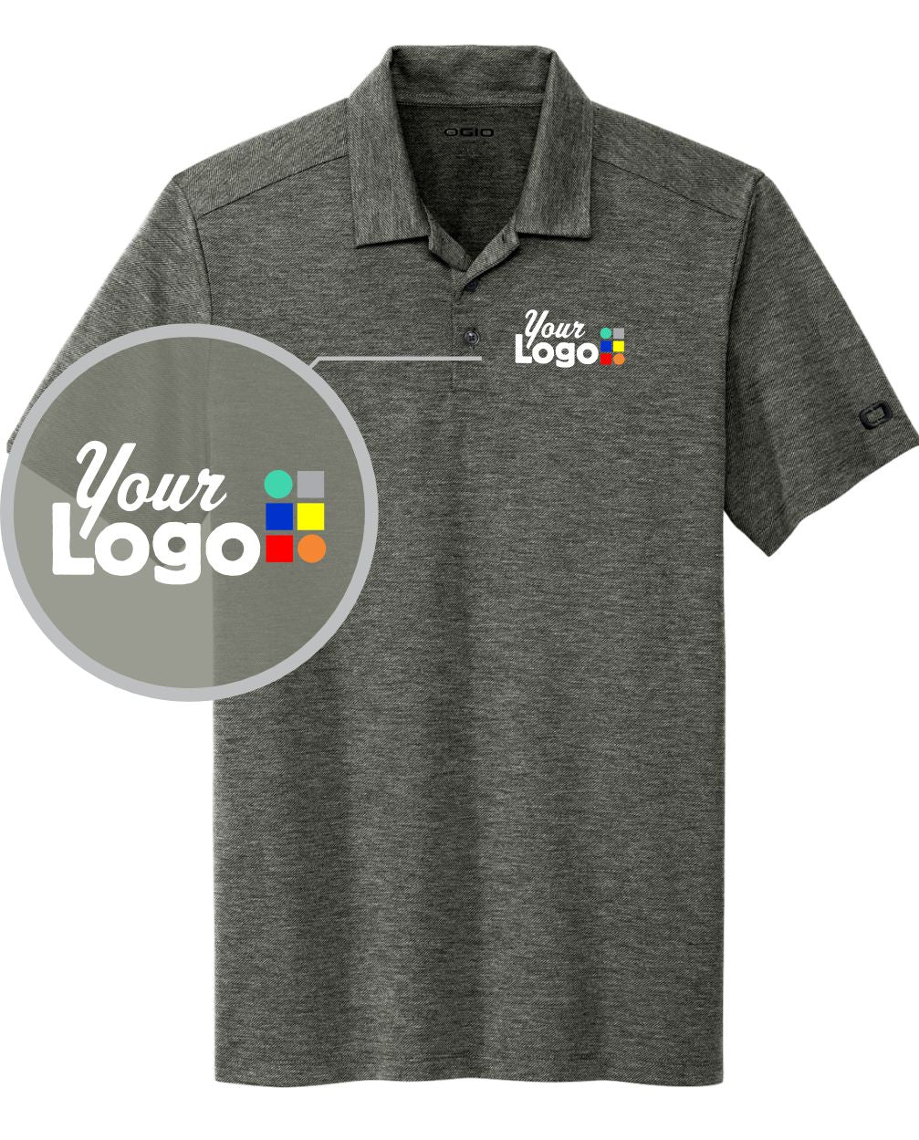 Ogio S/S Evolution Custom Golf Shirt, color: Tarmac Grey