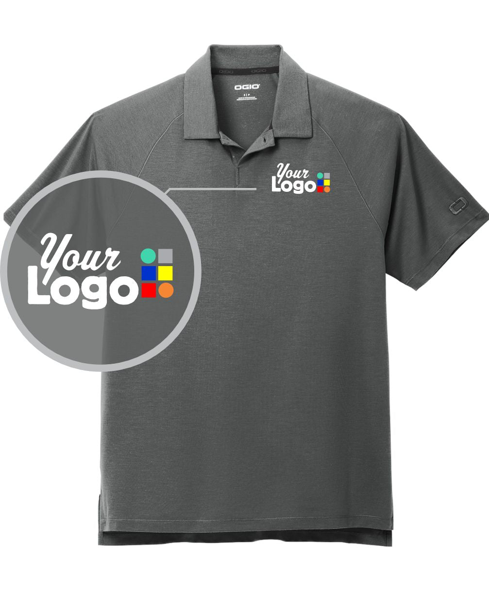 Ogio S/S Motion Custom Golf Shirt, color: Tarmac Grey