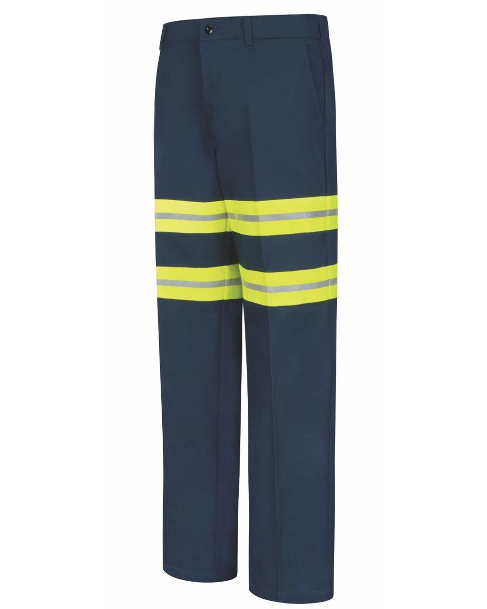 RedKap Wrinkle-Resistant Cotton Hi-Visibility Work Pant, color: Navy