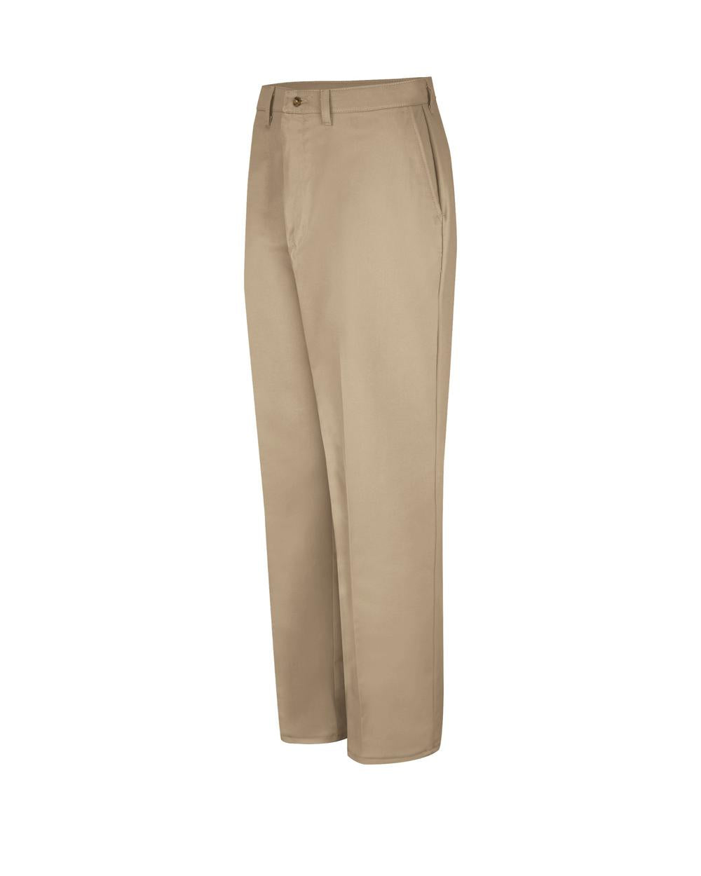 RedKap Plain-Front Cotton Work Pant, color: Khaki