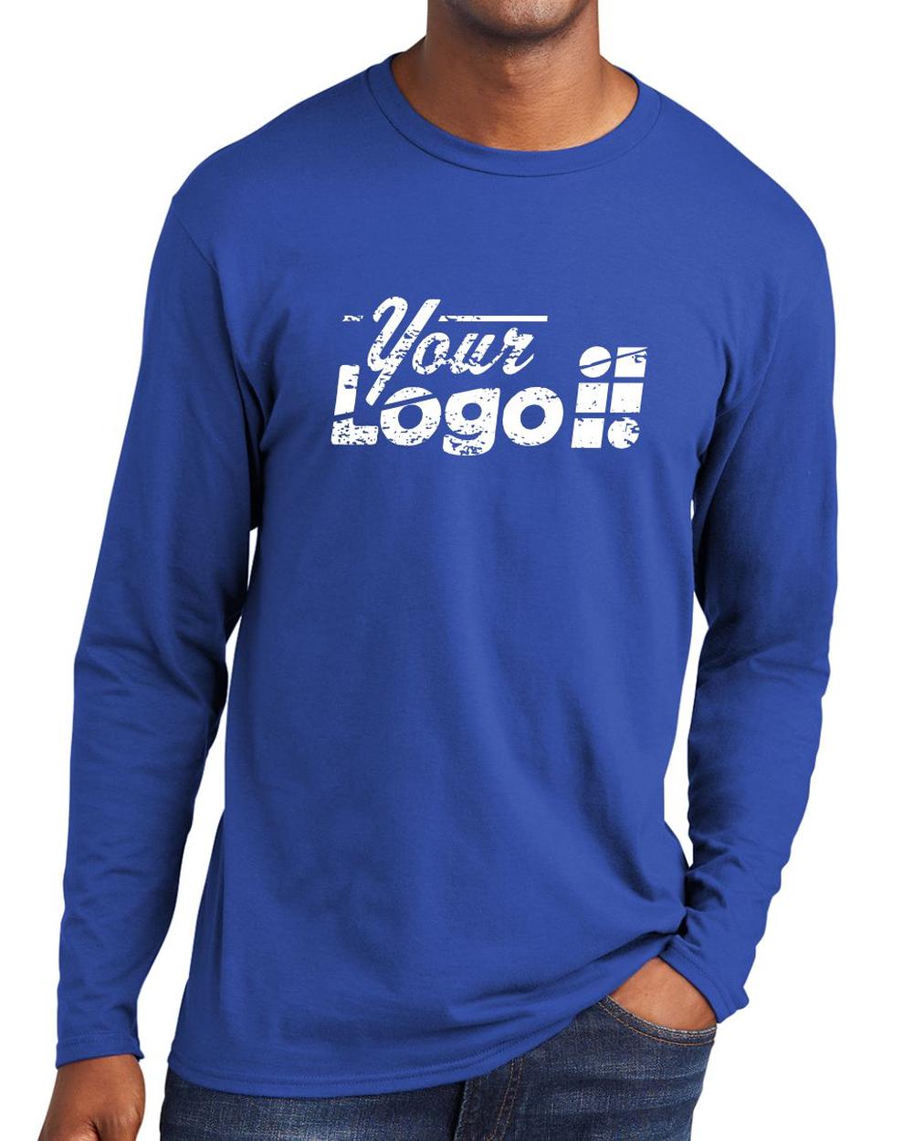 Port & Company L/S Fan Favorite Custom T-Shirt, color: True Royal