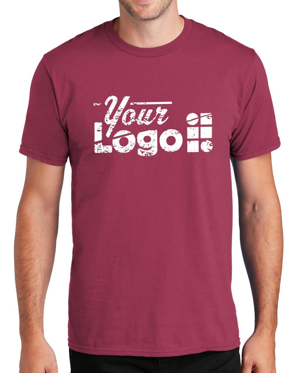 Port & Company S/S Fan Favorite Custom T-Shirt, color: Garnet