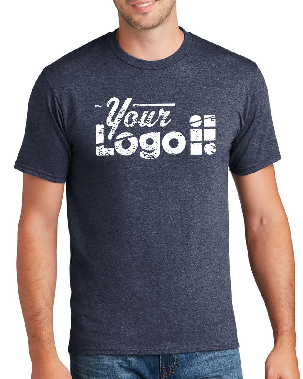 Port & Company S/S Fan Favorite Custom T-Shirt, color: Heather Navy