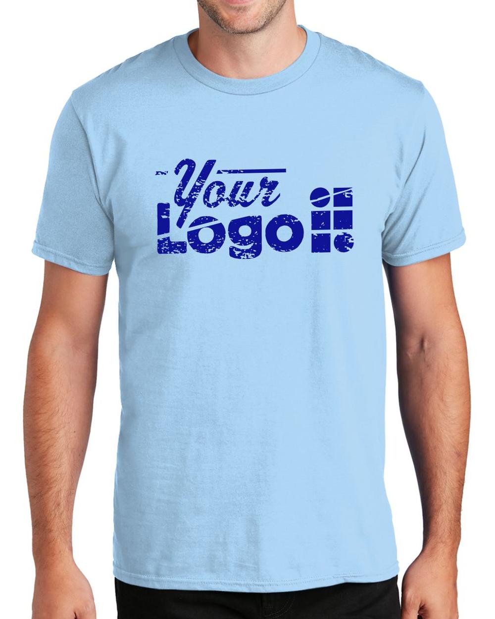 Port & Company S/S Fan Favorite Custom T-Shirt, color: Light Blue