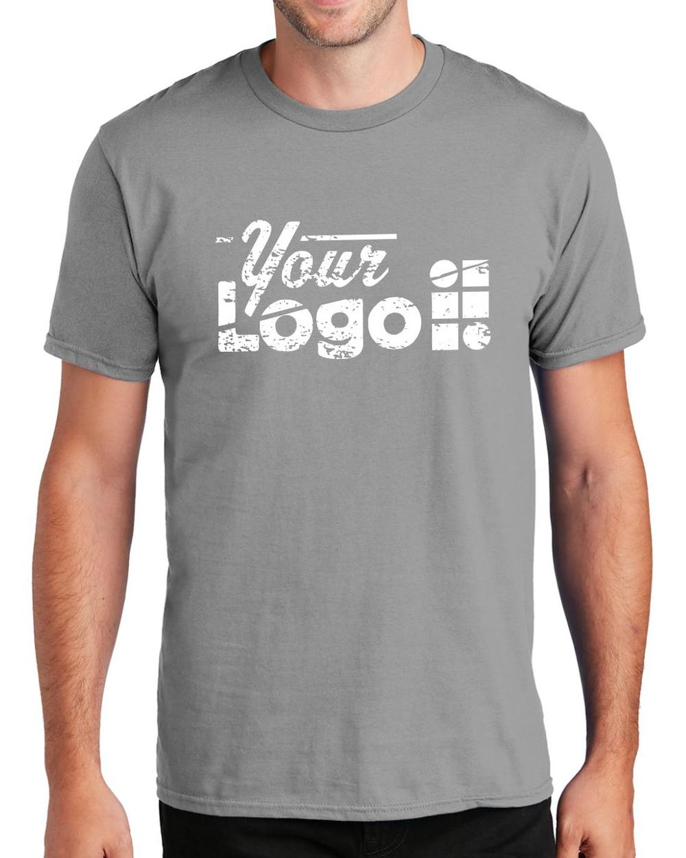 Port & Company S/S Fan Favorite Custom T-Shirt, color: Medium Grey