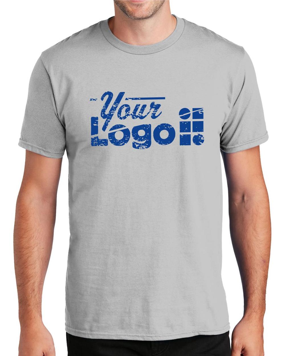 Port & Company S/S Fan Favorite Custom T-Shirt, color: Silver