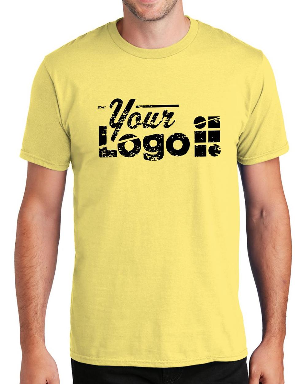 Port & Company S/S Fan Favorite Custom T-Shirt, color: Yellow