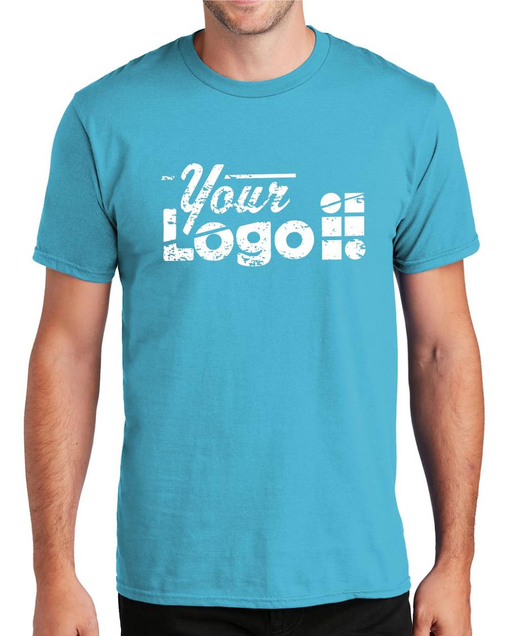 Port & Company S/S Fan Favorite Custom T-Shirt, color: Tidal Wave