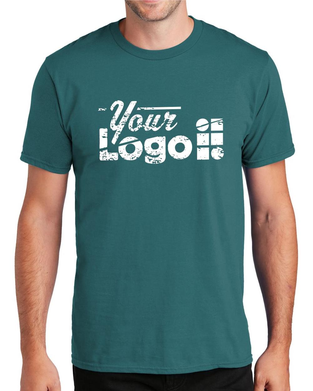 Port & Company S/S Fan Favorite Custom T-Shirt, color: Marine Green