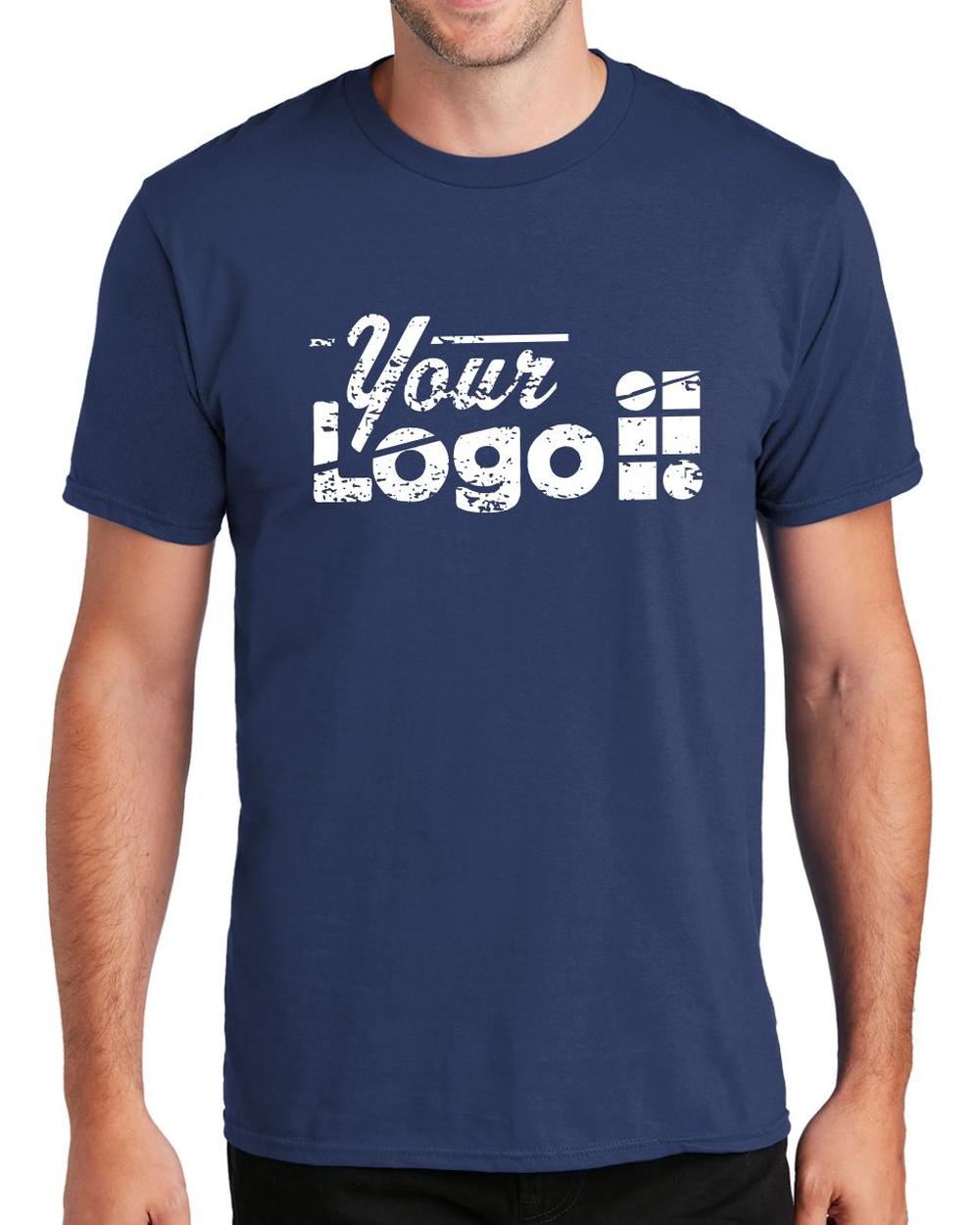 Port & Company S/S Fan Favorite Custom T-Shirt, color: Team Navy