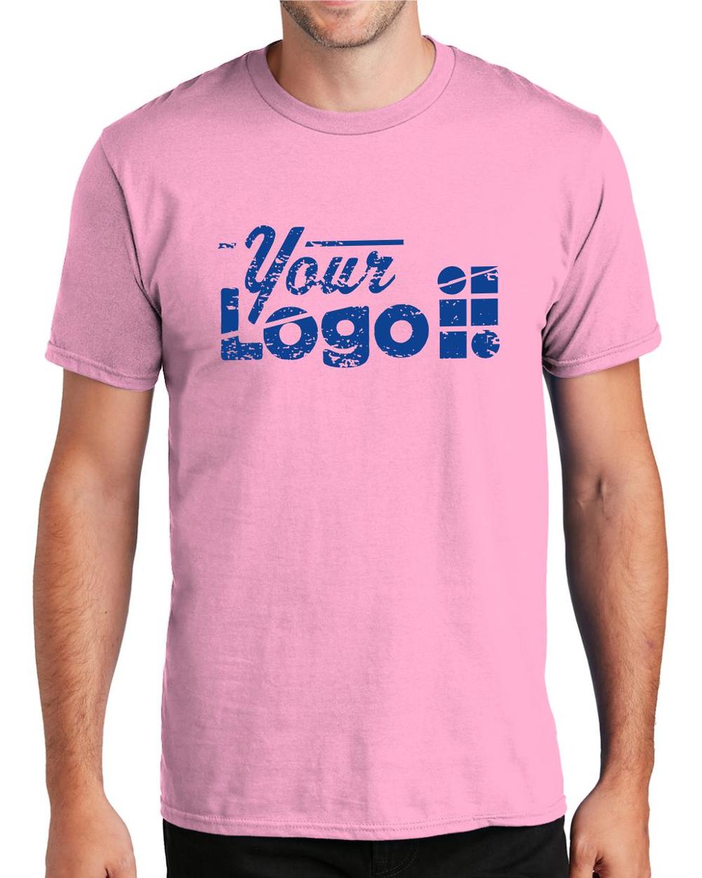 Port & Company S/S Fan Favorite Custom T-Shirt, color: Candy Pink