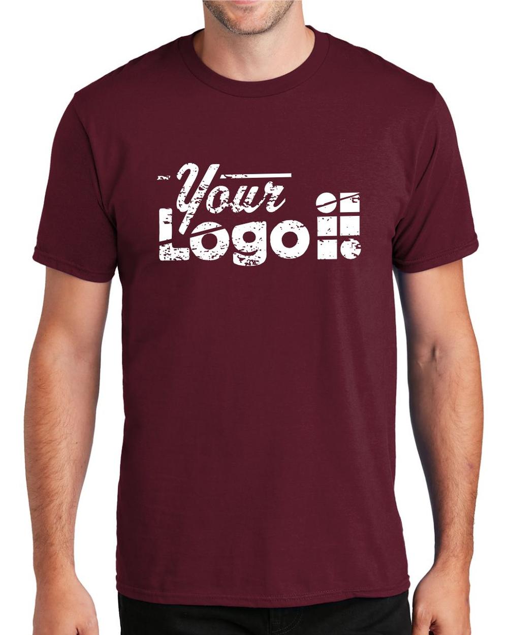 Port & Company S/S Fan Favorite Custom T-Shirt, color: Athletic Maroon