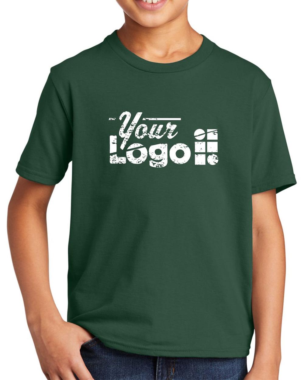 Port & Company S/S Fan Favorite Custom T-Shirt, color: Forest Green