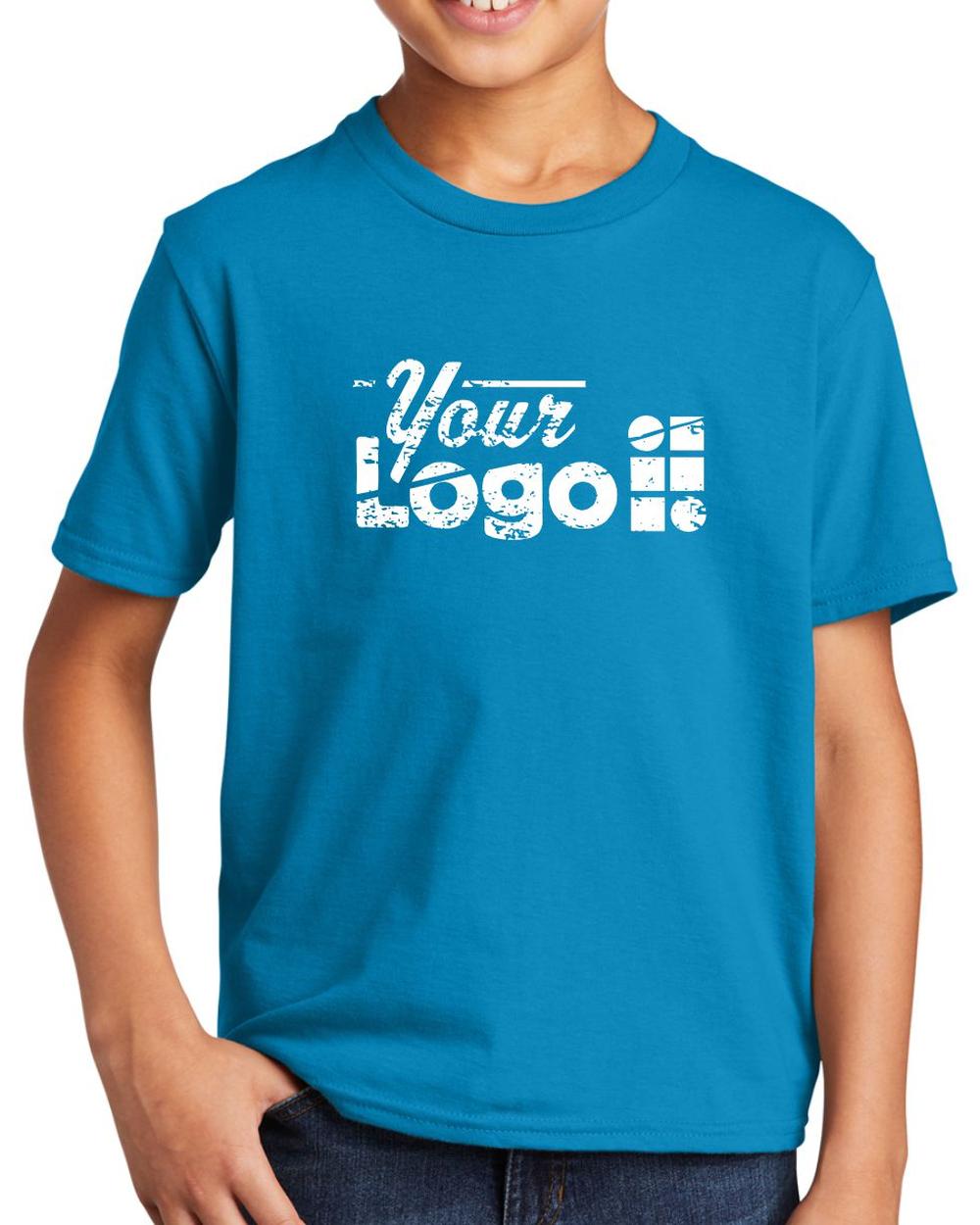 Port & Company S/S Fan Favorite Custom T-Shirt, color: Sapphire