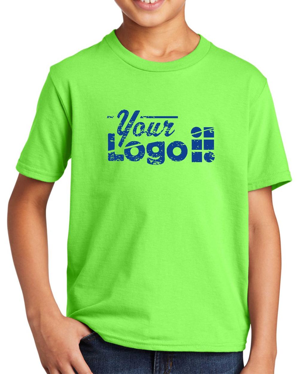 Port & Company S/S Fan Favorite Custom T-Shirt, color: Flash Green