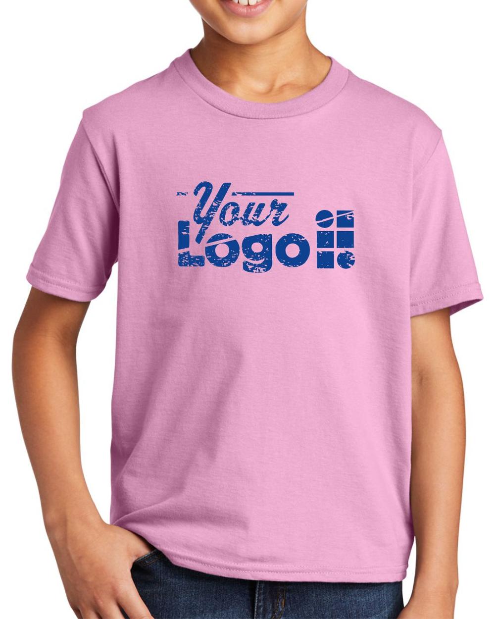 Port & Company S/S Fan Favorite Custom T-Shirt, color: Candy Pink