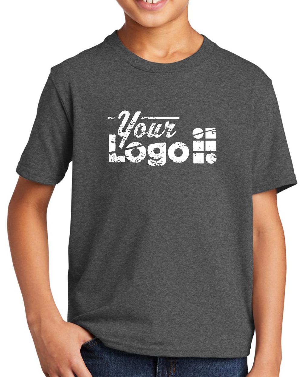 Port & Company S/S Fan Favorite Custom T-Shirt, color: Dark Heather Grey