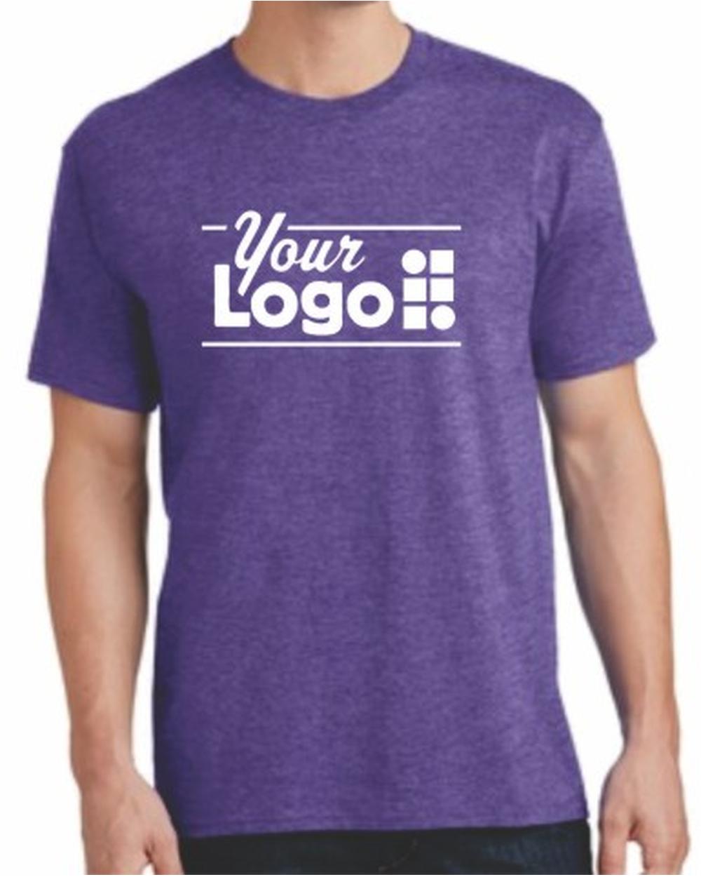 Port & Company S/S Cotton Custom T-Shirt, color: Heather Purple