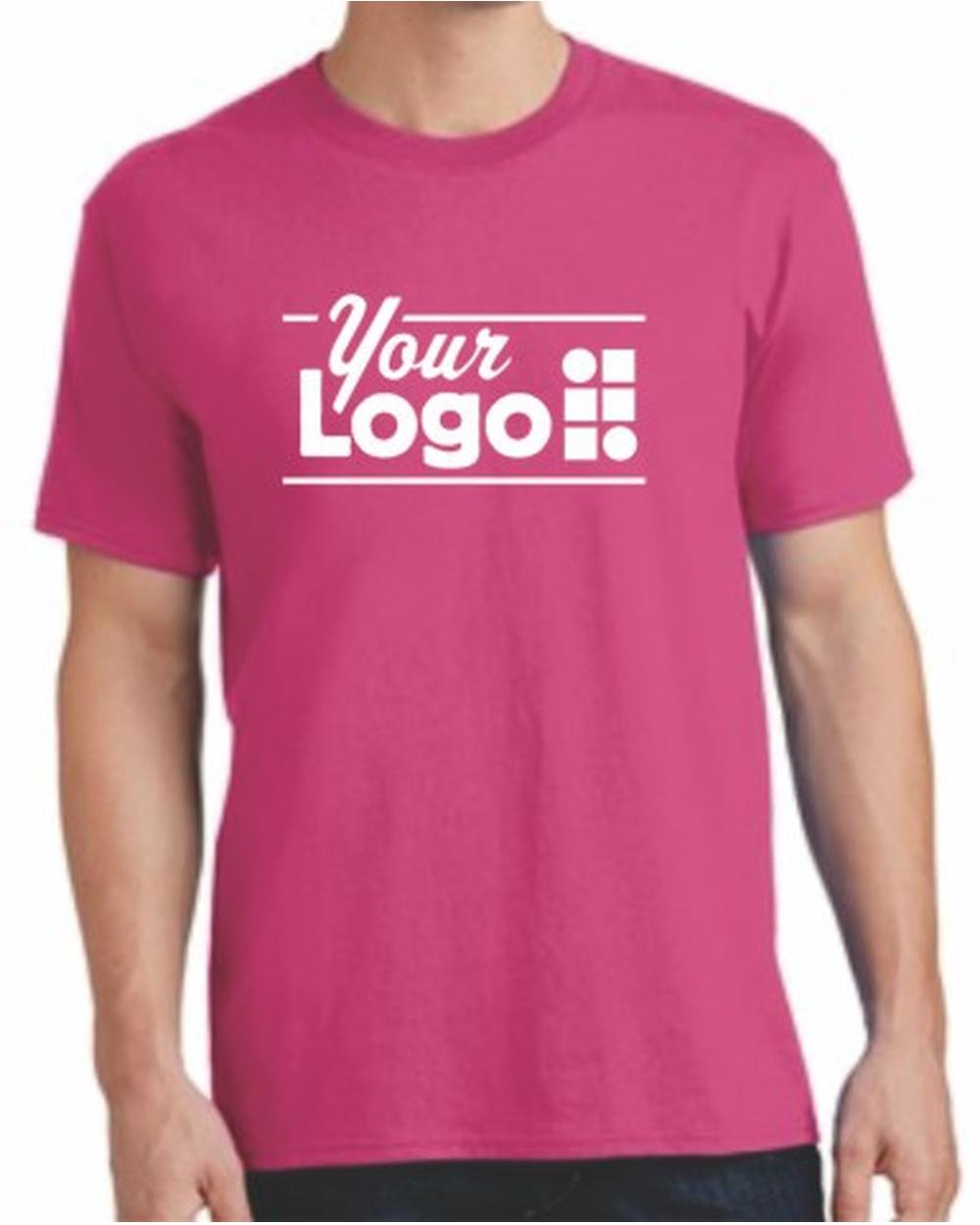 Port & Company S/S Cotton Custom T-Shirt, color: Sangria