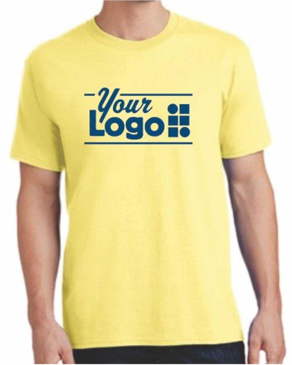 Port & Company S/S Cotton Custom T-Shirt, color: Yellow