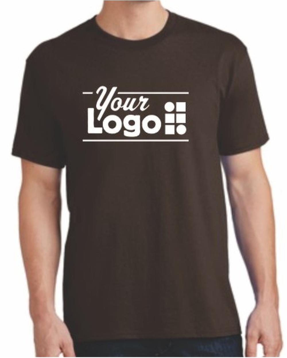 Port & Company S/S Cotton Custom T-Shirt, color: Dark Chocolate Brown