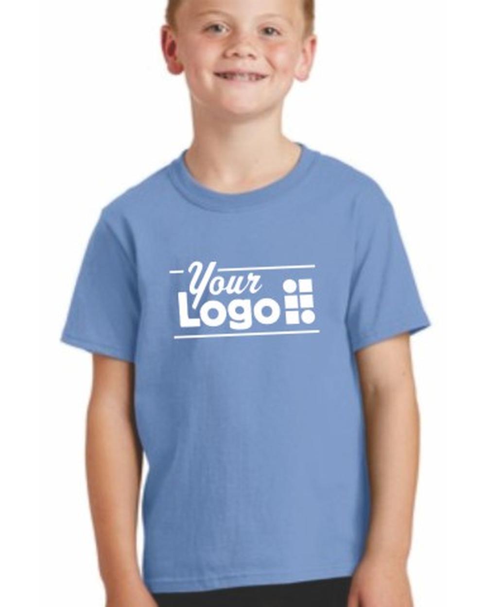 Port & Company S/S Core Cotton Custom T-Shirt, color: Light Blue
