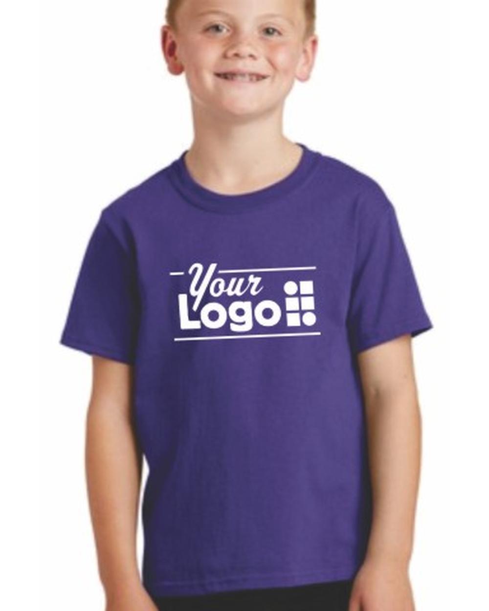 Port & Company S/S Core Cotton Custom T-Shirt, color: Purple