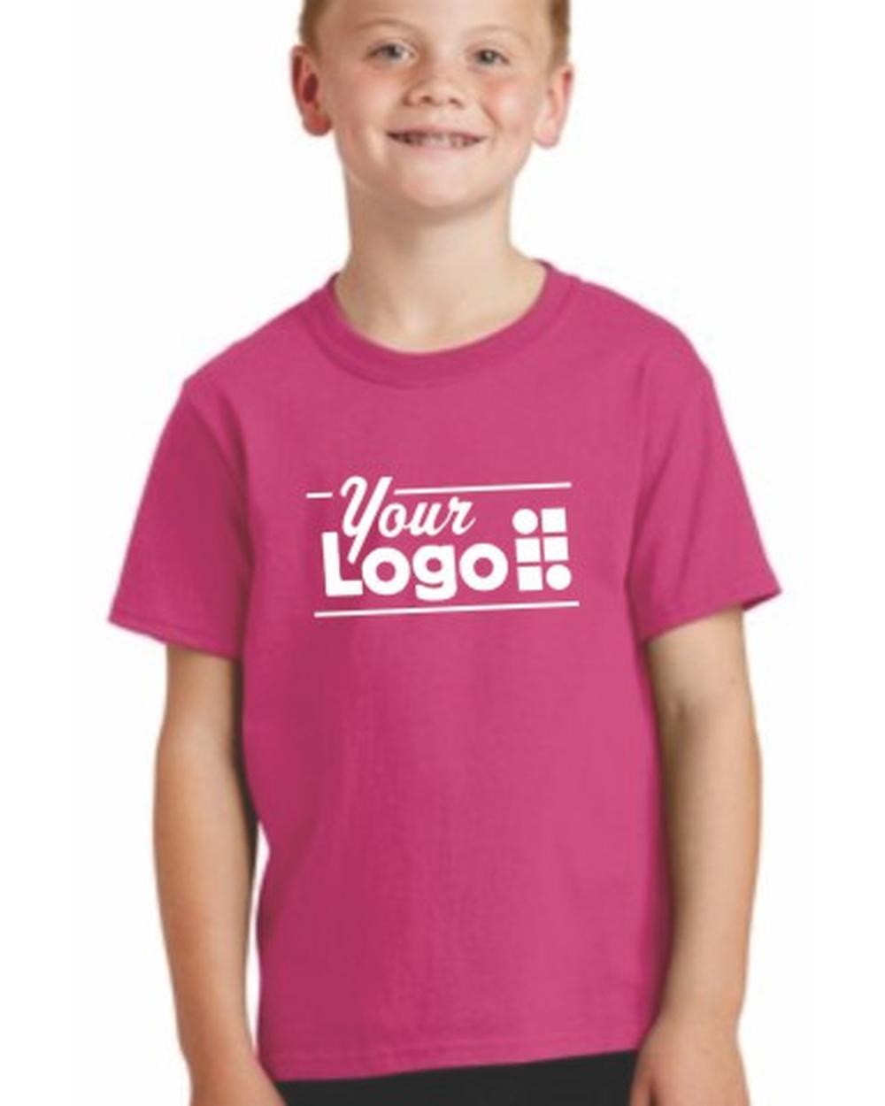 Port & Company S/S Core Cotton Custom T-Shirt, color: Sangria