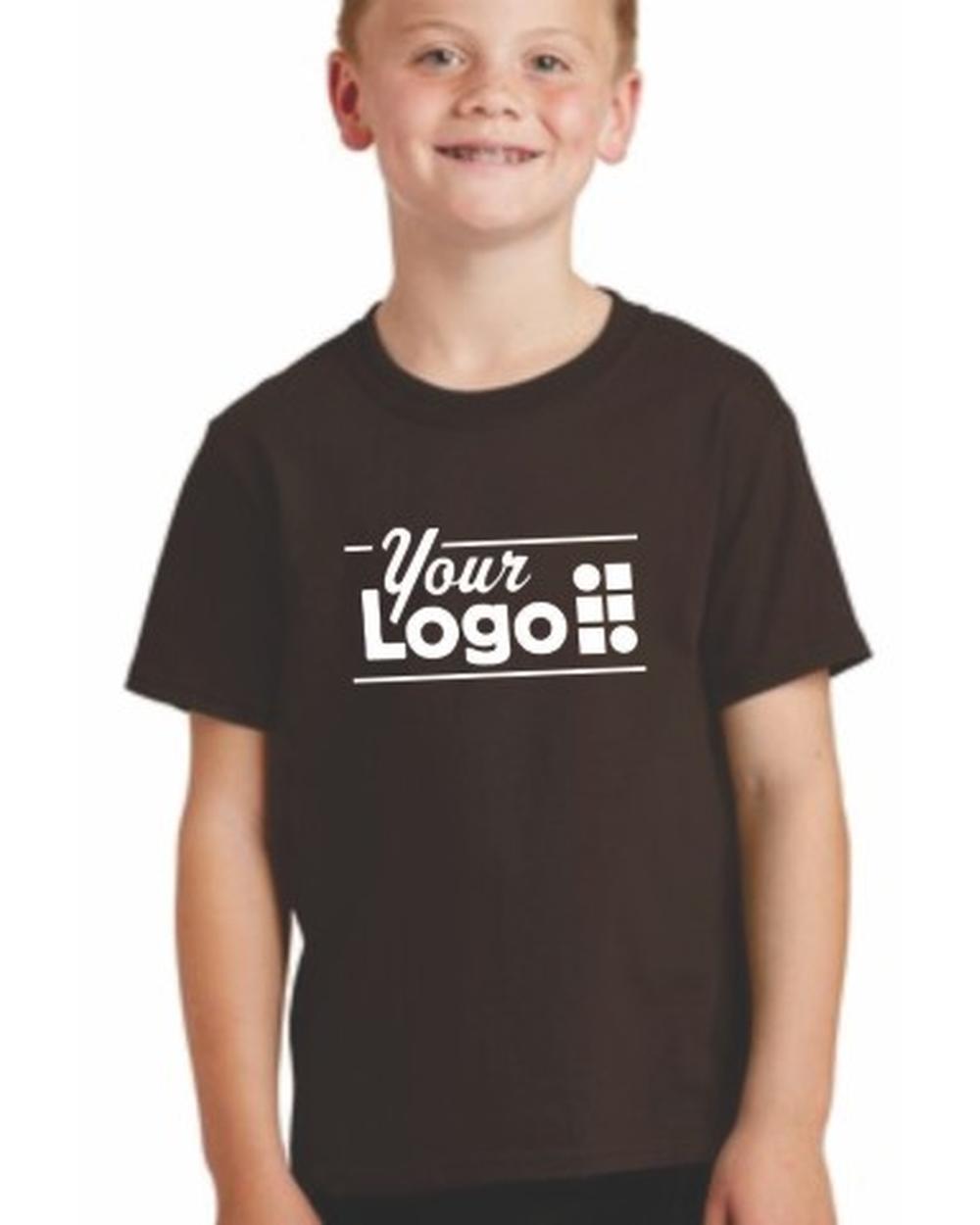 Port & Company S/S Core Cotton Custom T-Shirt, color: Dark Chocolate Brown