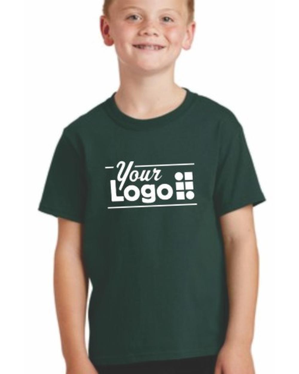 Port & Company S/S Core Cotton Custom T-Shirt, color: Dark Green