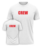 Port & Company S/S Crew Titled T-Shirt, color: White/Red