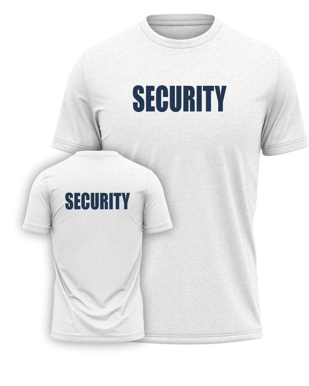 Port & Company S/S Security Titled T-Shirt, color: White/Navy