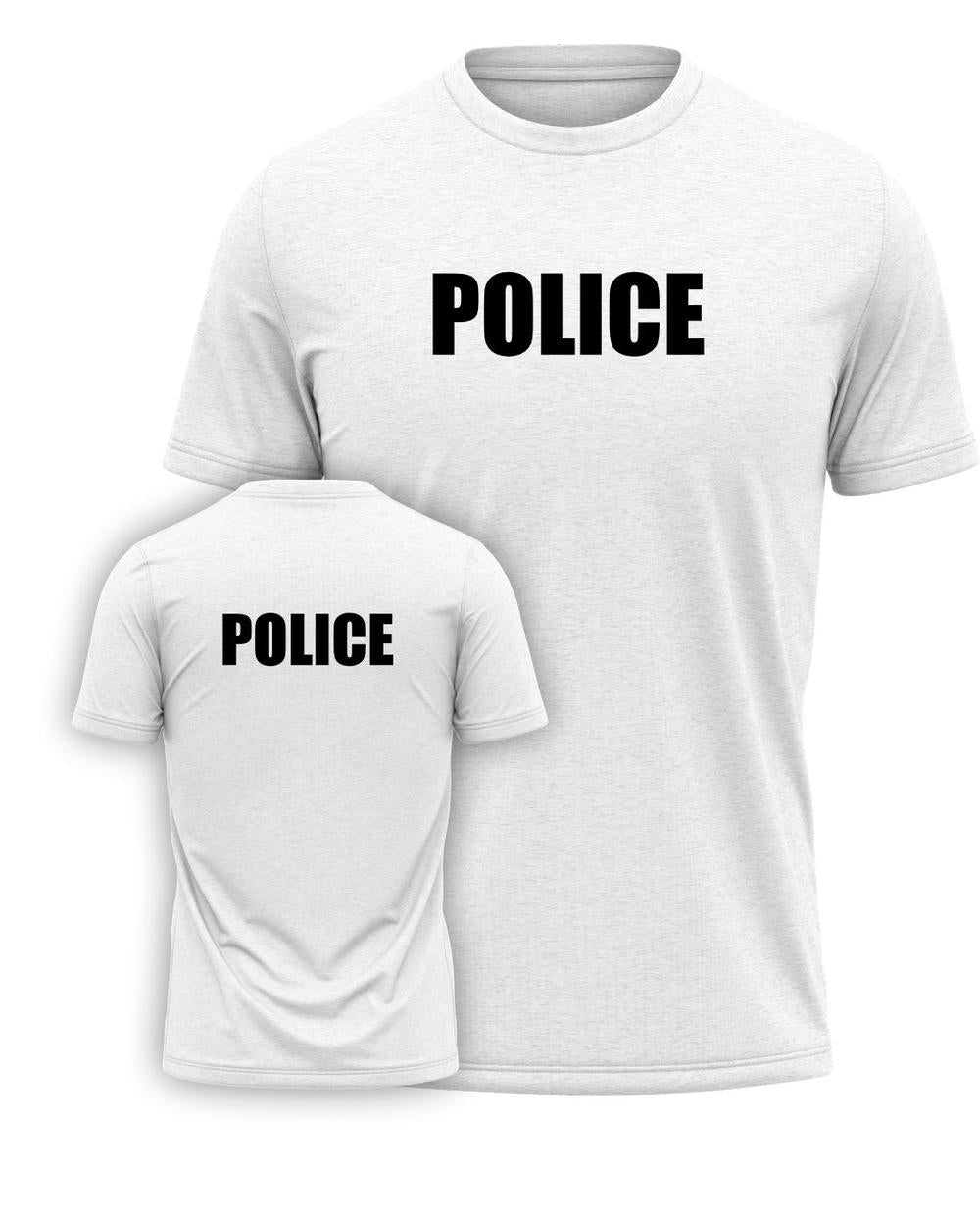 Port & Company S/S Police Titled T-Shirt, color: White/Black