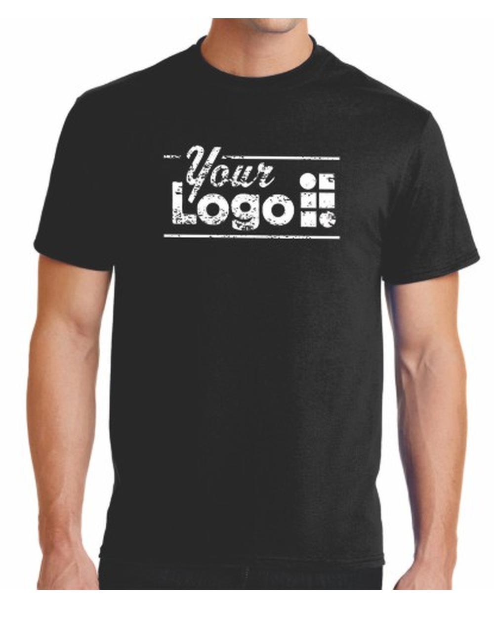 Port & Company S/S Blend Crewneck Custom T-Shirt, color: Jet Black