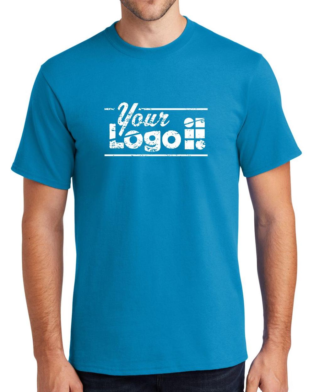 Port & Company S/S Essential Custom T-Shirt, color: Turquoise