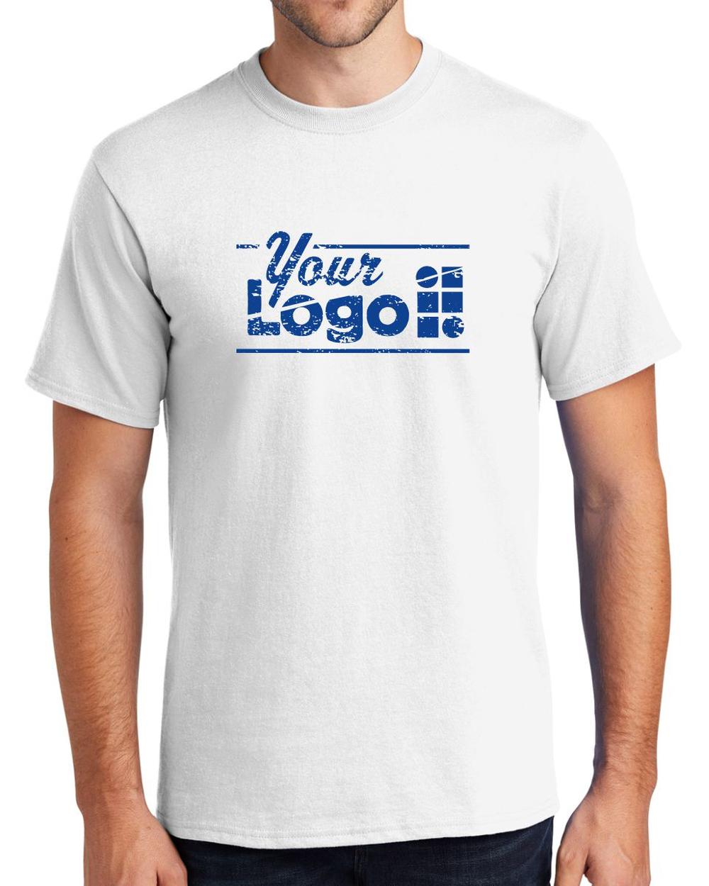 Port & Company S/S Essential Custom T-Shirt, color: White