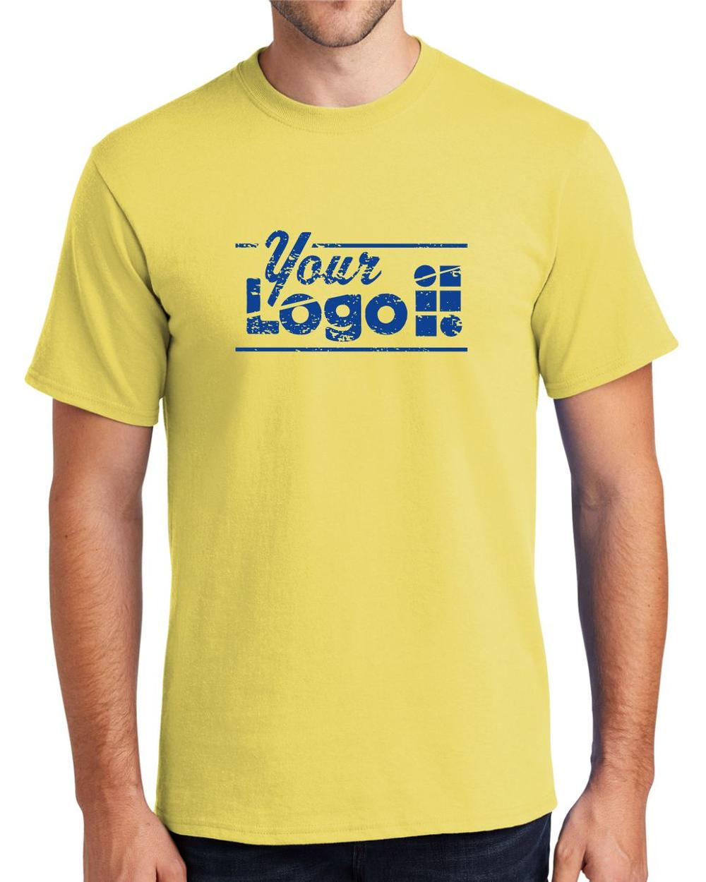 Port & Company S/S Essential Custom T-Shirt, color: Yellow