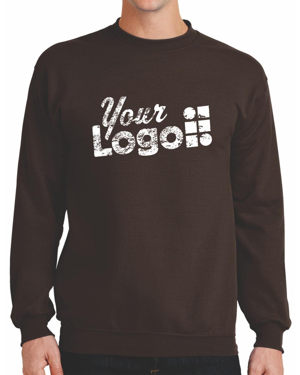 Port & Company Classic Custom Sweatshirt, color: Dark Chocolate Brown