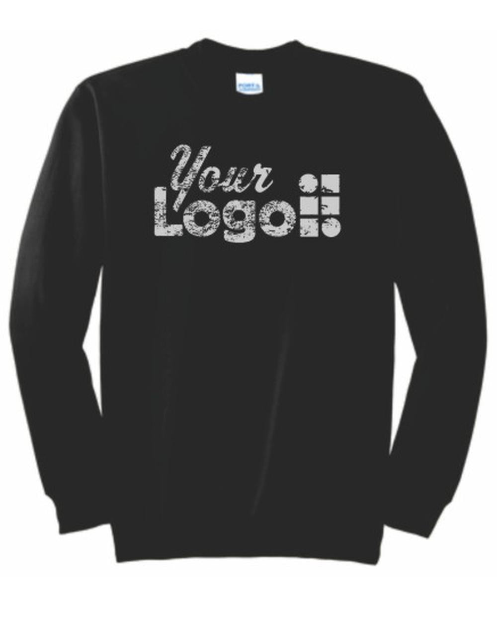Port & Company Ultimate Crewneck Custom Sweatshirt, color: Jet Black