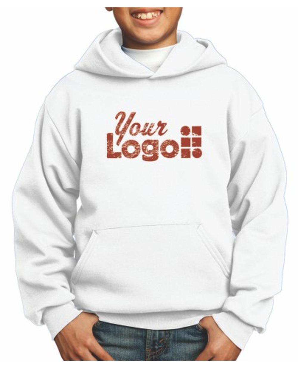 Port & Company Ultimate Custom Hoodie, color: White