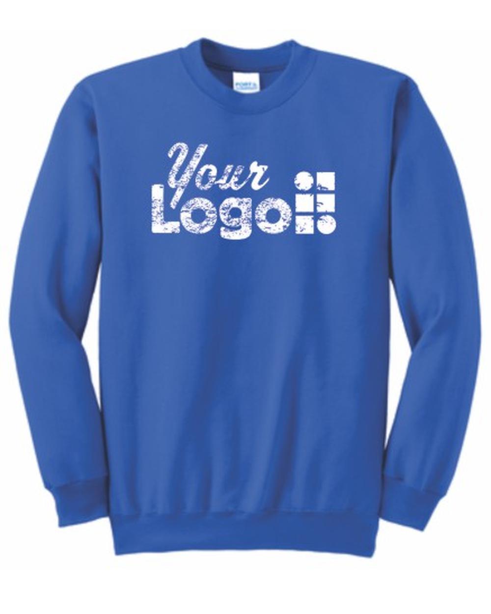 Port & Company Ultimate Crewneck Custom Sweatshirt, color: Royal