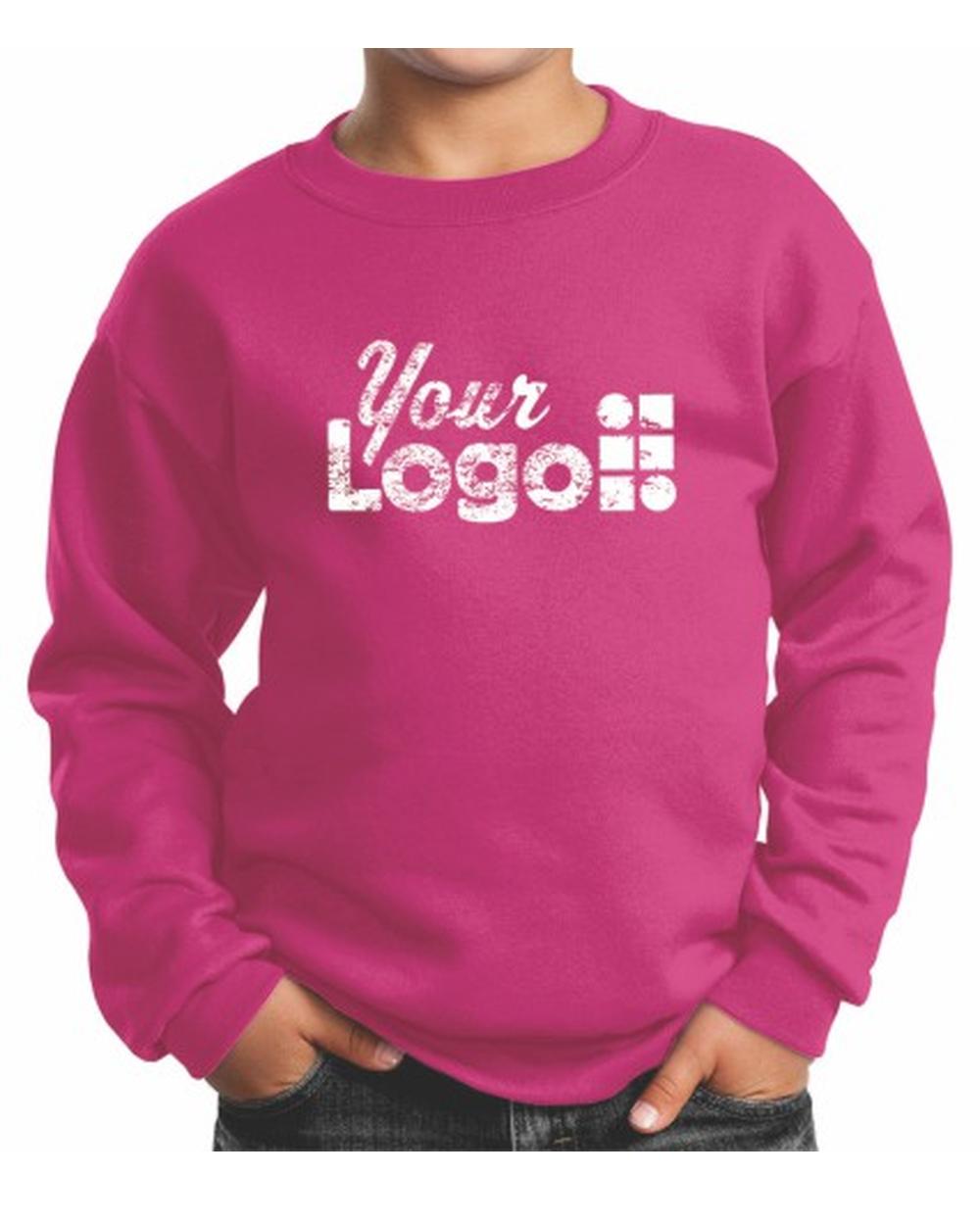 Port & Company Ultimate Crewneck Custom Sweatshirt, color: Sangria