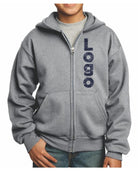 Port & Company Ultimate Full-Zip Custom Hoodie, color: Athletic Heather