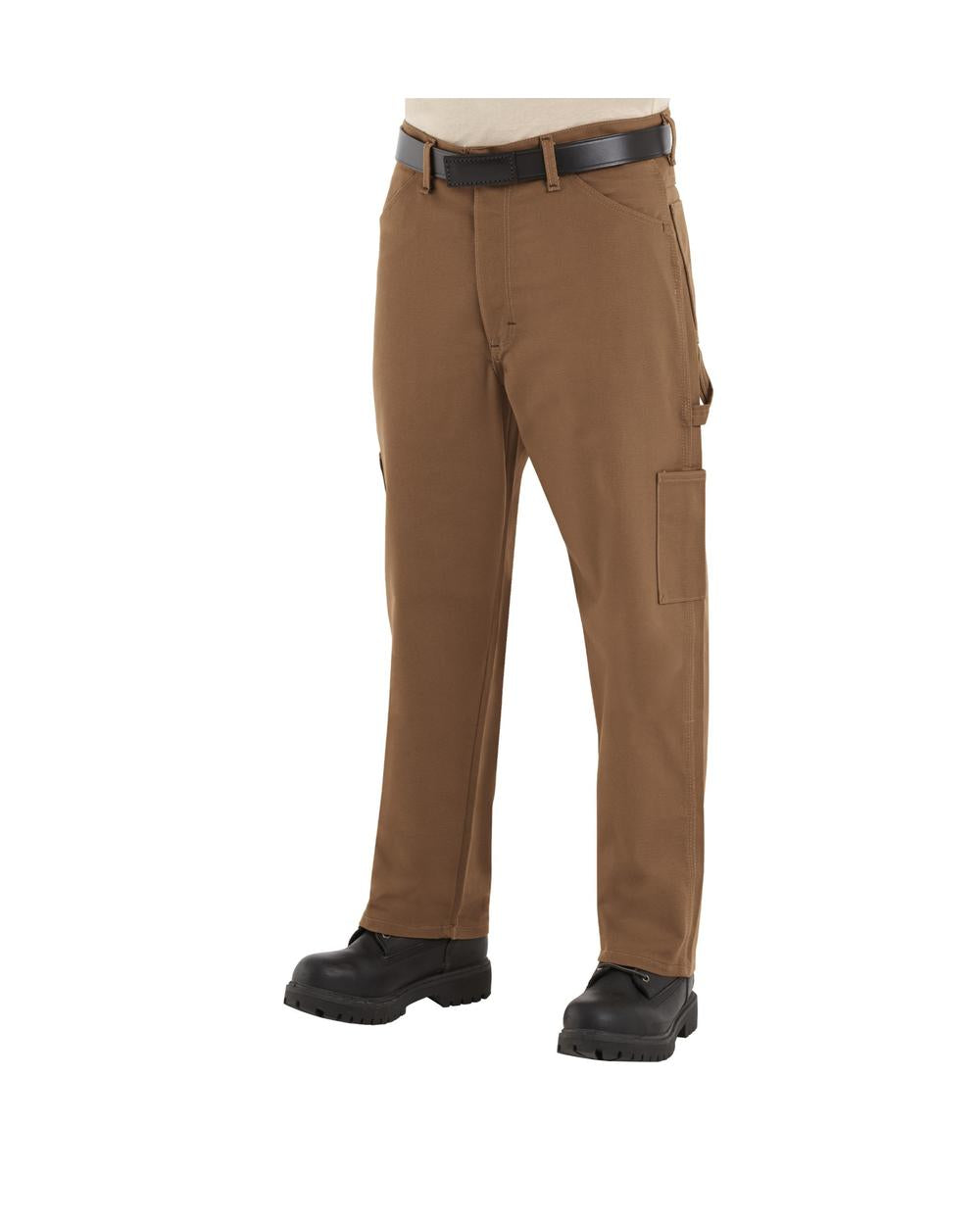 Bulwark Dungaree Excel ComfortTouch Flame Resistant Pant, color: Brown Duck