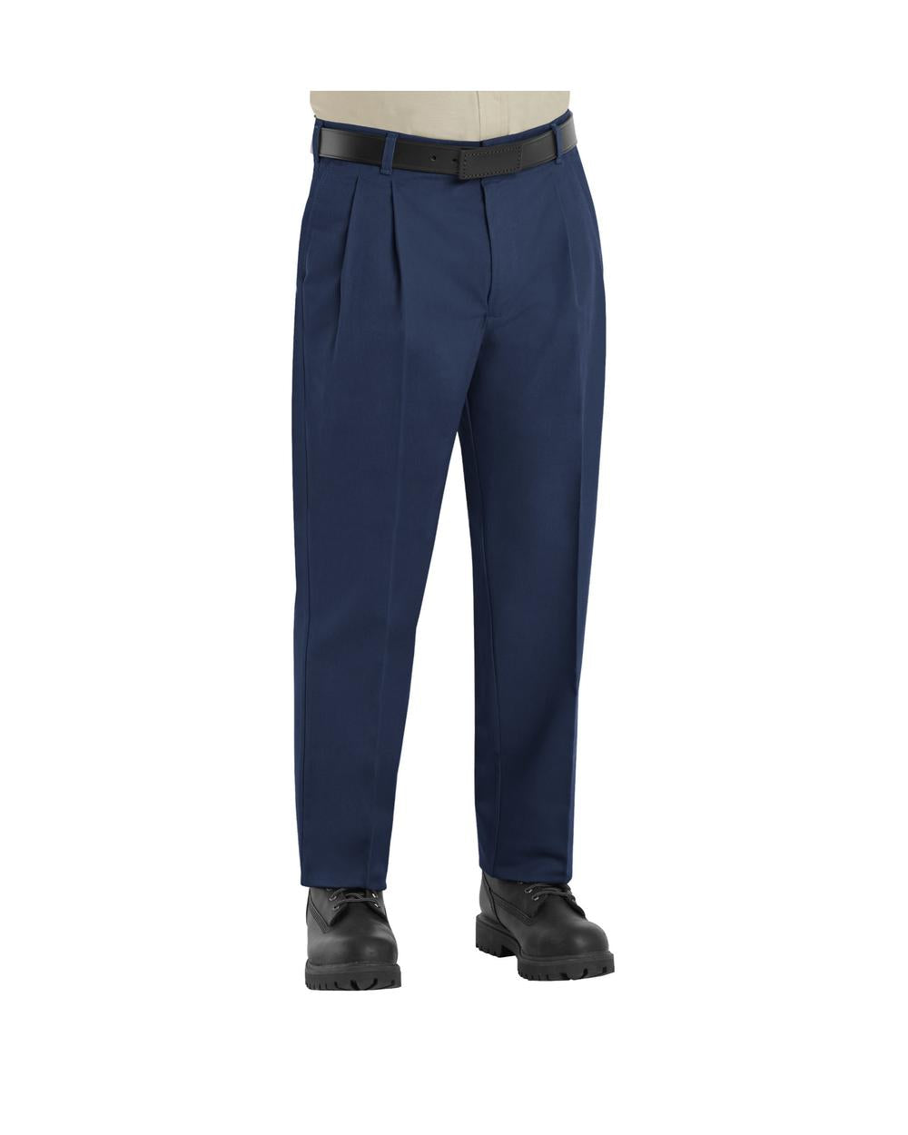 RedKap Pleated-Front Twill Work Pant, color: Navy