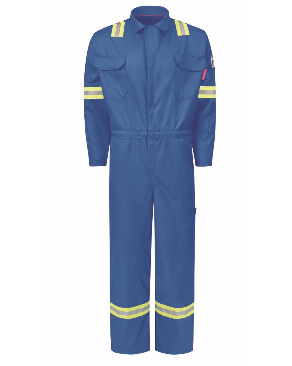 Bulwark IQ Series Nomex Midweight Mobility Hi-Vis Flame Resistant Coverall, color: Royal Blue