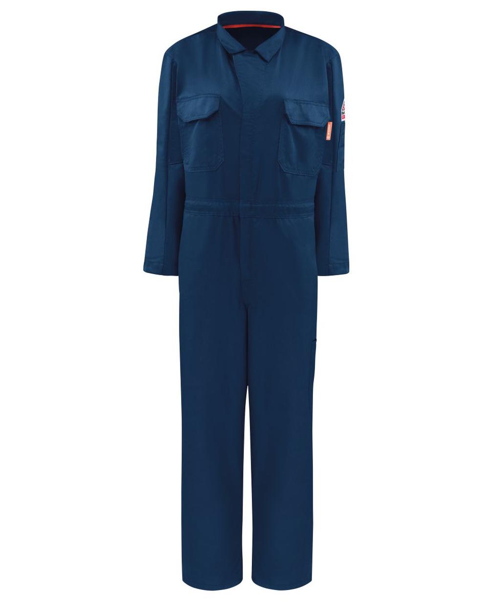 Bulwark Women's IQ Series Nomex Medweight Mobility Flame Resistant Coverall, color: Navy