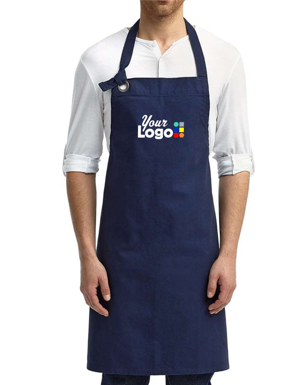 Artisan Collection by Reprime Calibre Heavy Cotton Canvas Custom Bib Apron, color: Navy